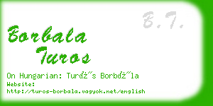 borbala turos business card